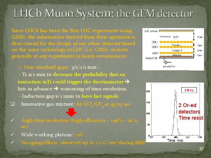 LHCb Muon System: the GEM detector Since LHCb has been the first LHC experiment