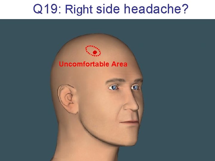 Q 19: Right side headache? Uncomfortable Area 