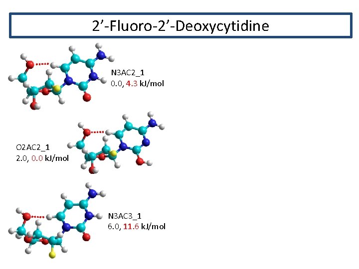 2’-Fluoro-2’-Deoxycytidine N 3 AC 2_1 0. 0, 4. 3 k. J/mol O 2 AC