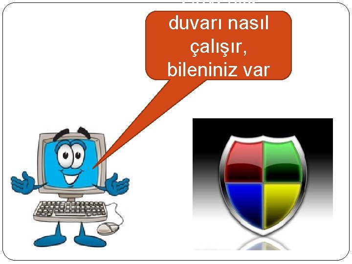 Güvenlik duvarı nasıl çalışır, bileniniz var mı? 