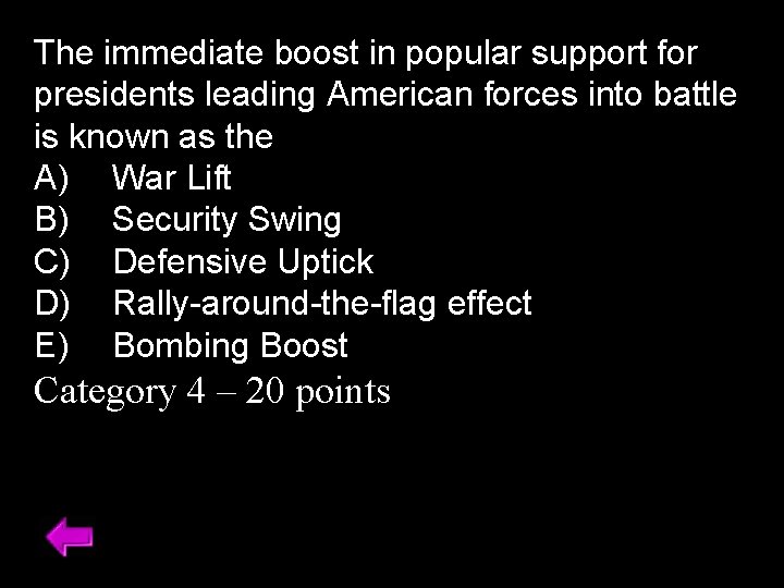 The immediate boost in popular support for presidents leading American forces into battle is