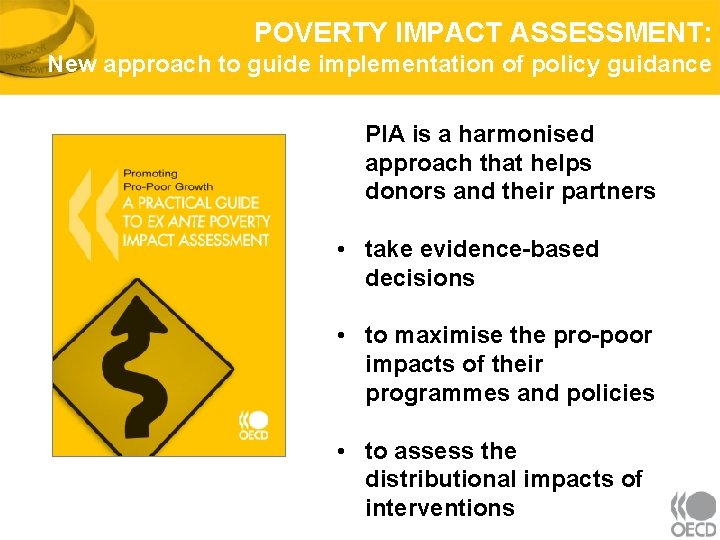 POVERTY IMPACT ASSESSMENT: New approach to guide implementation of policy guidance PIA is a