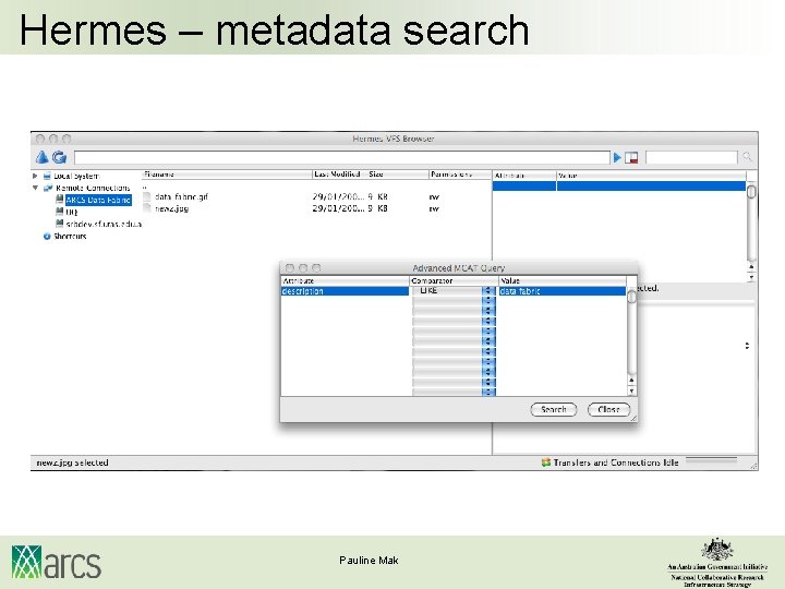 Hermes – metadata search Pauline Mak 