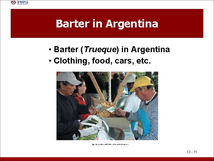 Barter in Argentina • Barter (Trueque) in Argentina • Clothing, food, cars, etc. Agencia