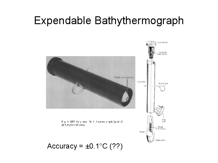 Expendable Bathythermograph Accuracy = ± 0. 1°C (? ? ) 