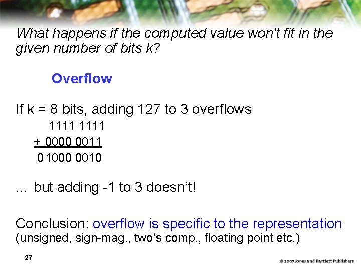 What happens if the computed value won't fit in the given number of bits