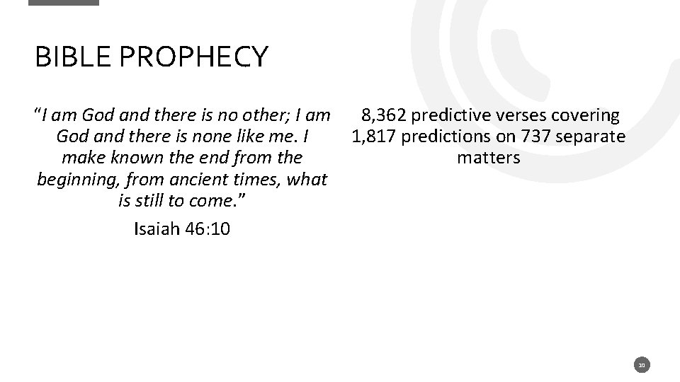 BIBLE PROPHECY “I am God and there is no other; I am God and