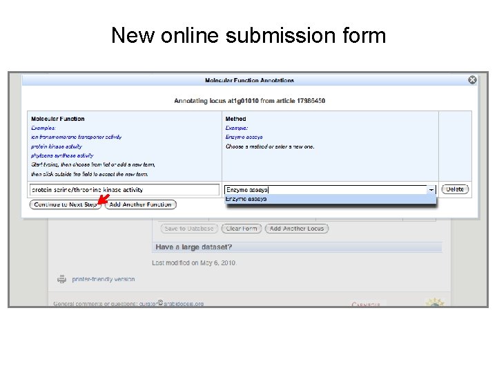 New online submission form 