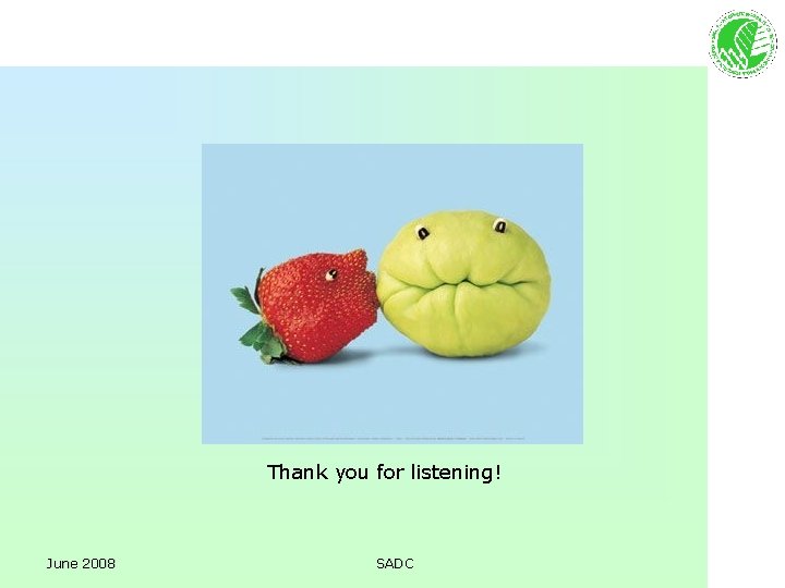 Thank you for listening! June 2008 SADC 