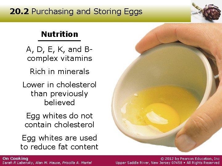 20. 2 Purchasing and Storing Eggs Nutrition A, D, E, K, and Bcomplex vitamins