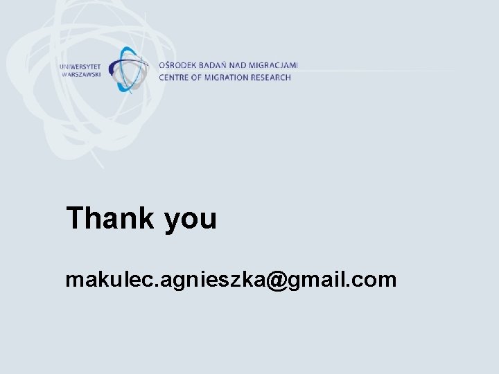 Thank you makulec. agnieszka@gmail. com 