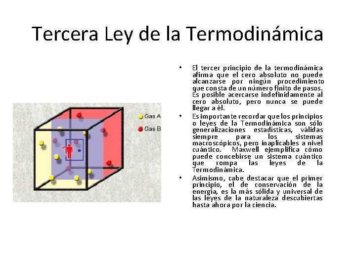 Tercera Ley de la Termodinámica • • • El tercer principio de la termodinámica