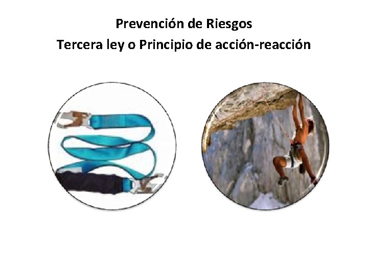 Prevención de Riesgos Tercera ley o Principio de acción-reacción 