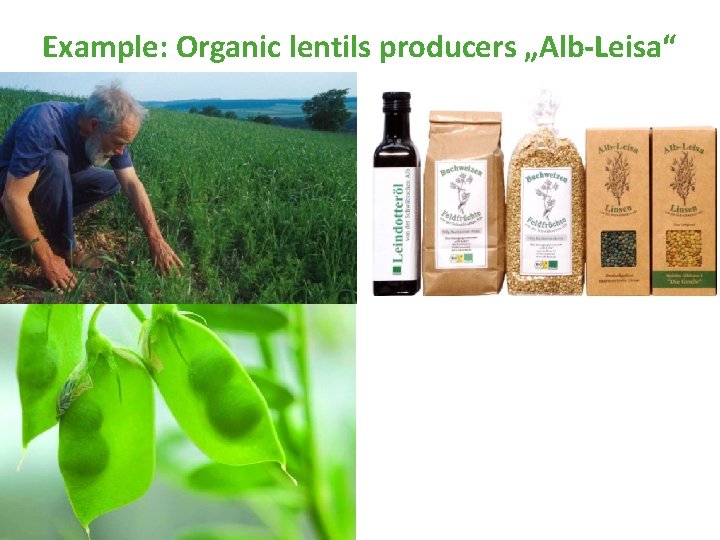 Example: Organic lentils producers „Alb-Leisa“ 