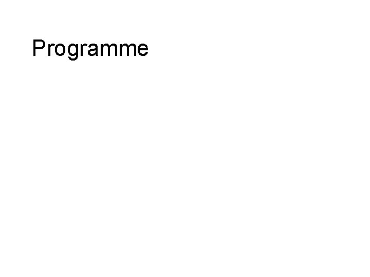 Programme 