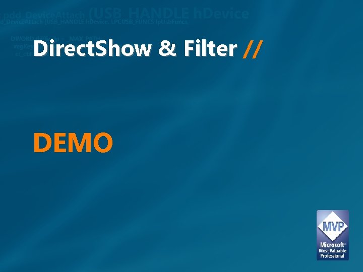 Direct. Show & Filter // DEMO 