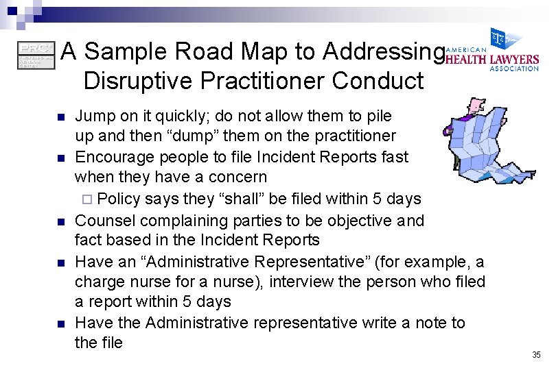 A Sample Road Map to Addressing Disruptive Practitioner Conduct n n n Jump on