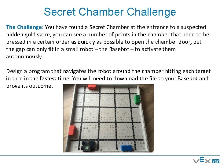Secret Chamber Challenge The Challenge: You have found a Secret Chamber at the entrance
