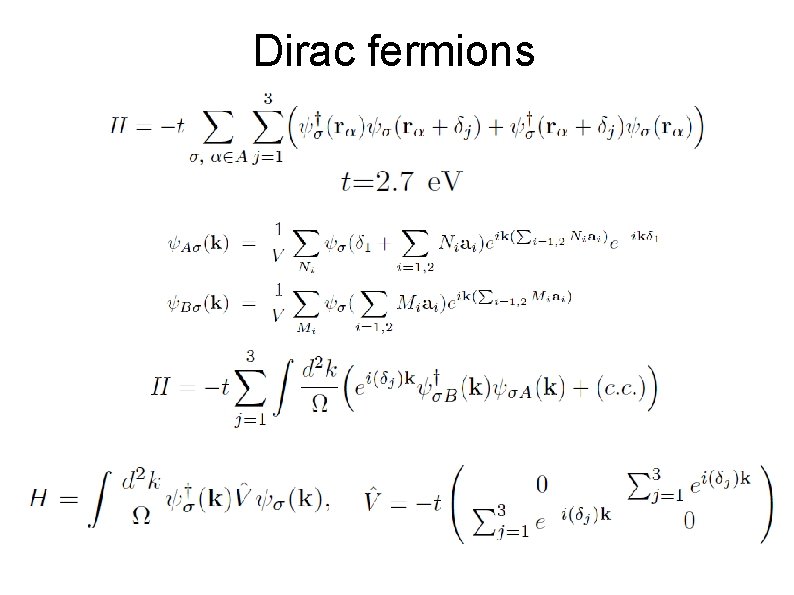 Dirac fermions 