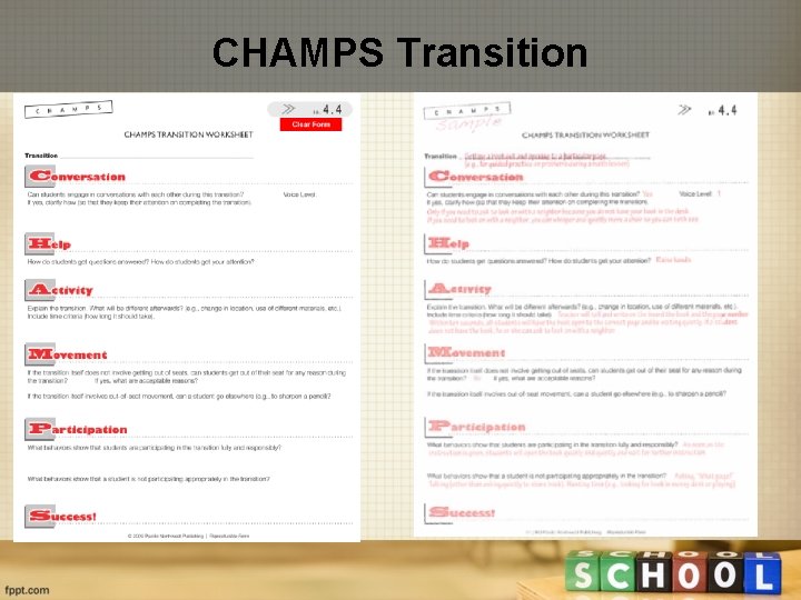 CHAMPS Transition 
