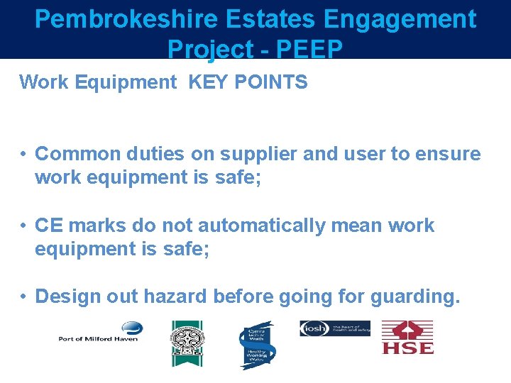 Pembrokeshire Estates Engagement Project PEEP Overview from the