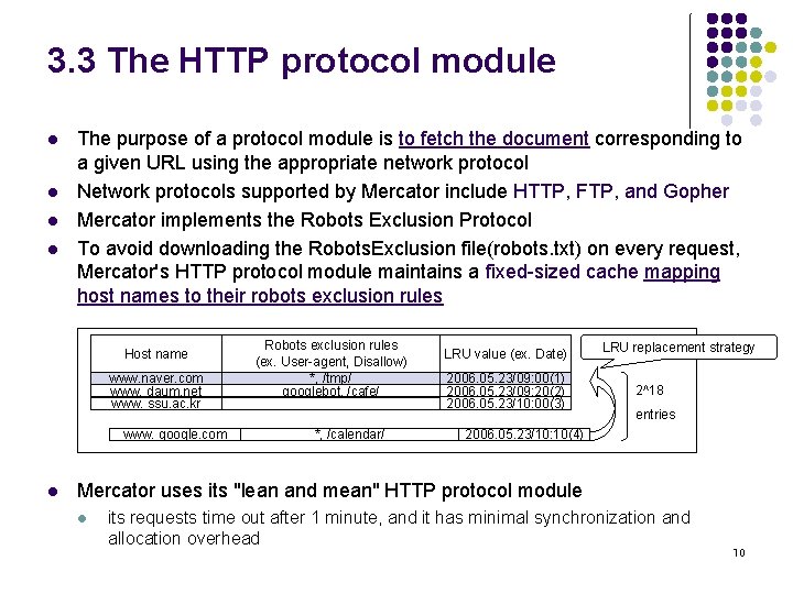 3. 3 The HTTP protocol module l l The purpose of a protocol module