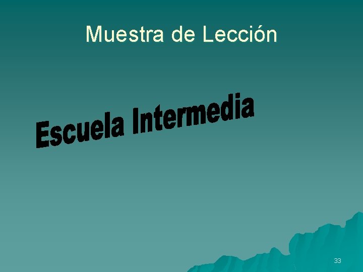 Muestra de Lección 33 