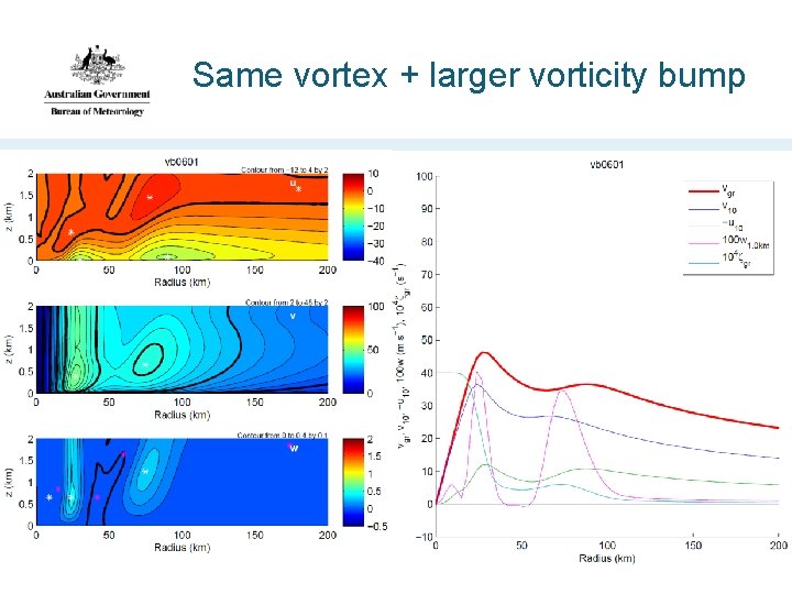 Same vortex + larger vorticity bump 