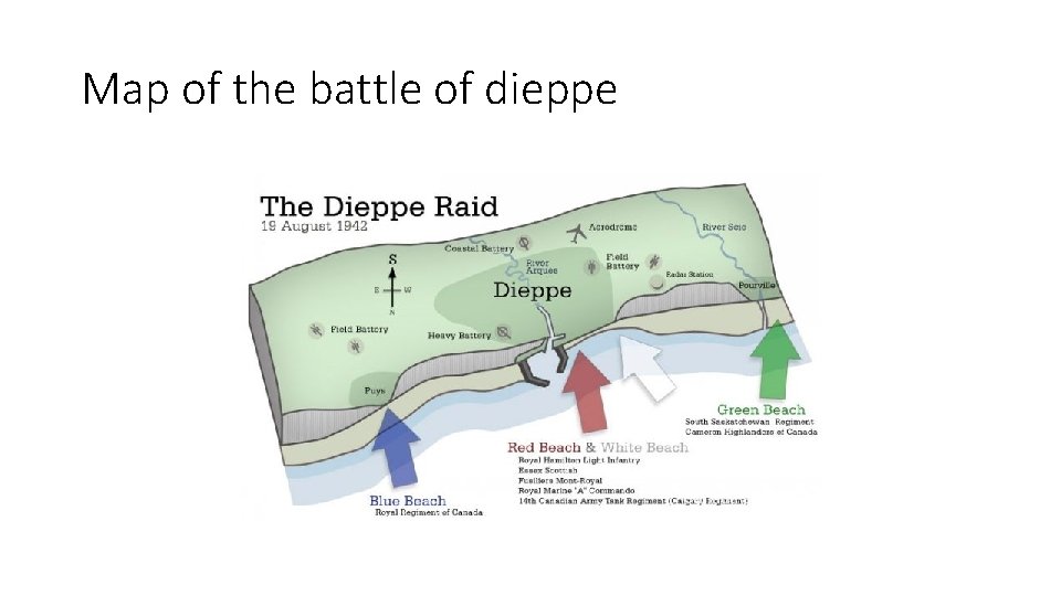 Map of the battle of dieppe 