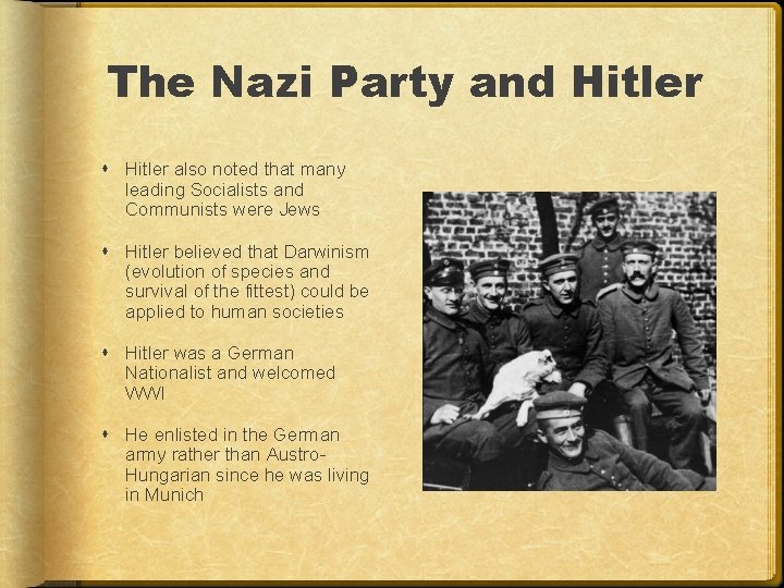 The Nazi Party and Hitler also noted that many leading Socialists and Communists were