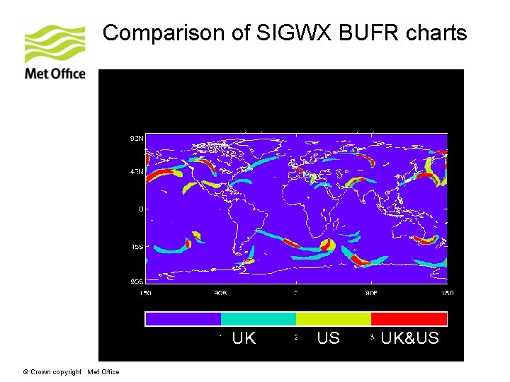 Comparison of SIGWX BUFR charts UK © Crown copyright Met Office US UK&US 