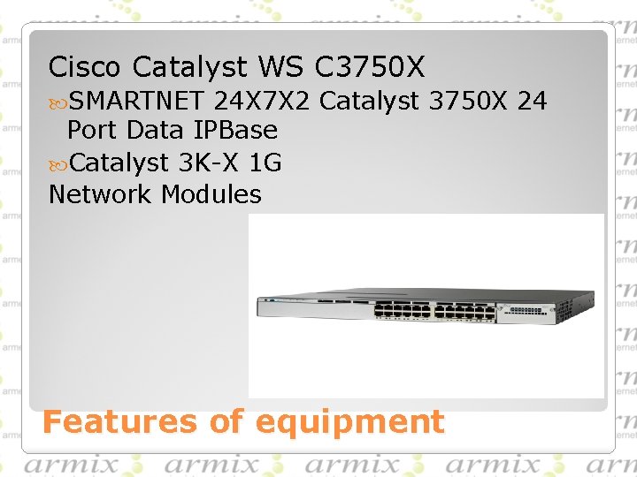 Cisco Catalyst WS C 3750 X SMARTNET 24 X 7 X 2 Catalyst 3750