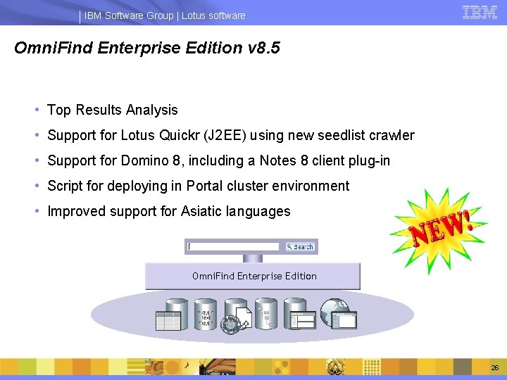 IBM Software Group | Lotus software Omni. Find Enterprise Edition v 8. 5 •