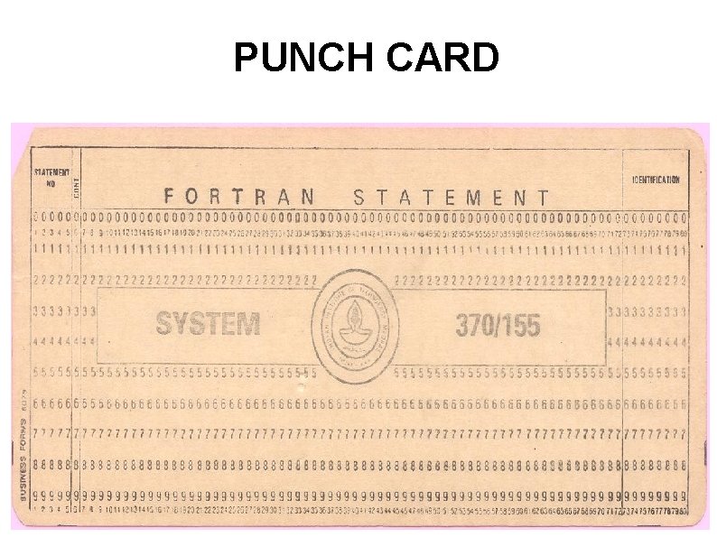 PUNCH CARD 