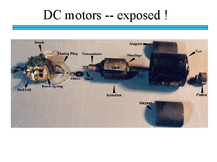 DC motors -- exposed ! 