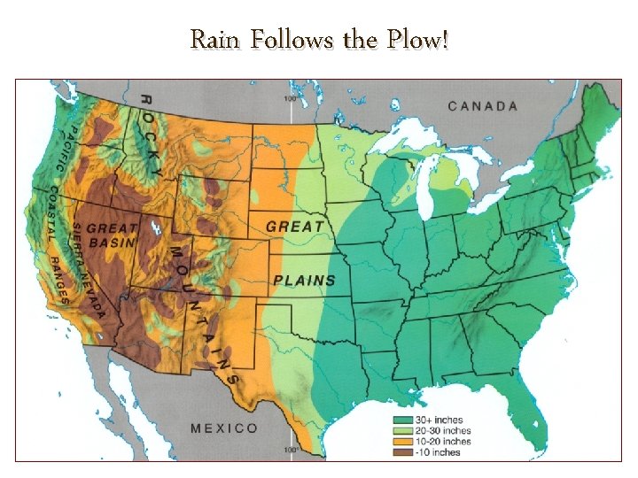 Rain Follows the Plow! 