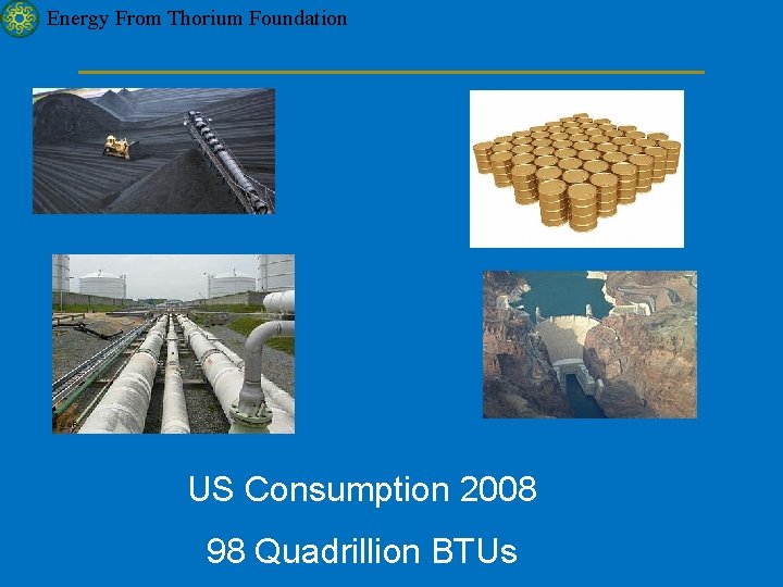Energy From Thorium Foundation US Consumption 2008 98 Quadrillion BTUs 
