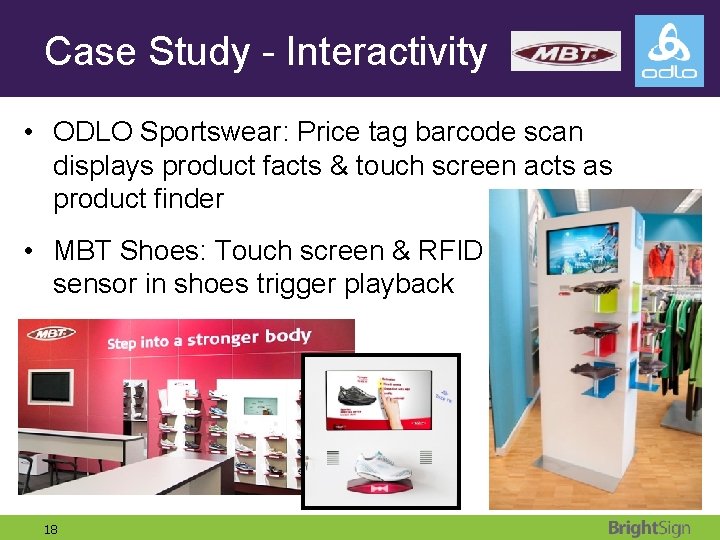 Case Study - Interactivity • ODLO Sportswear: Price tag barcode scan displays product facts