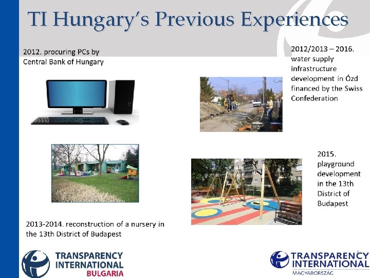 TI Hungary’s Previous Experiences 
