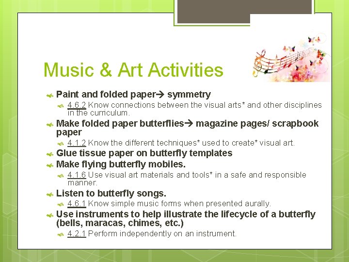 Music & Art Activities Paint and folded paper symmetry Make folded paper butterflies magazine