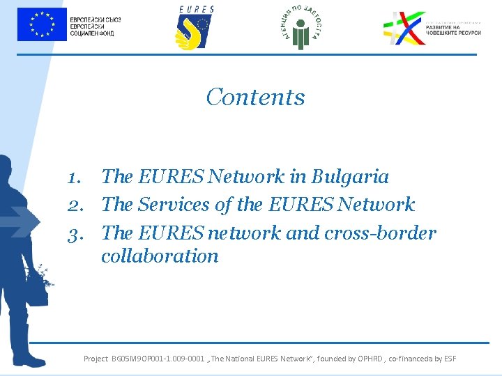 Contents 1. The EURES Network in Bulgaria 2. The Services of the EURES Network