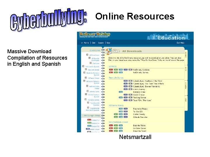 Online Resources Massive Download Compilation of Resources in English and Spanish Netsmartzall 