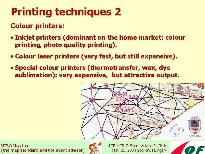Printing techniques 2 Colour printers: • Inkjet printers (dominant on the home market: colour