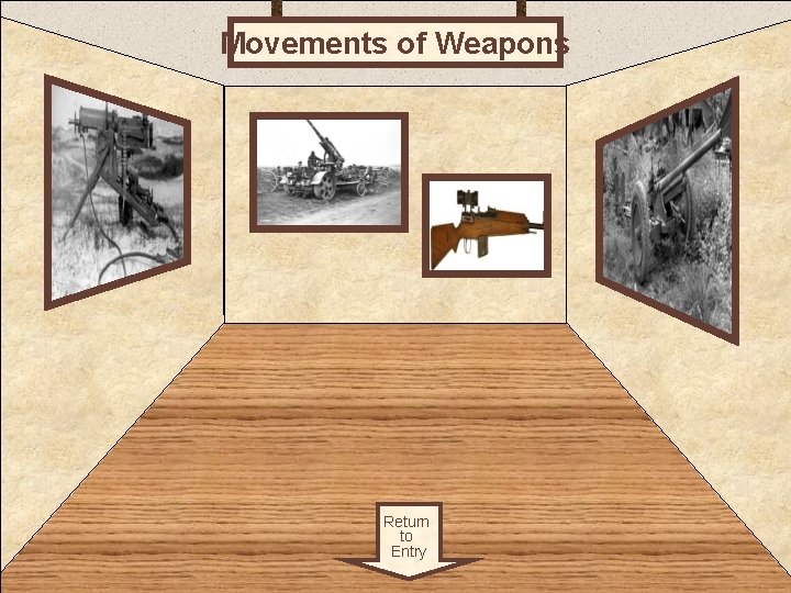 Movements of Weapons Room 1 Return to Entry 