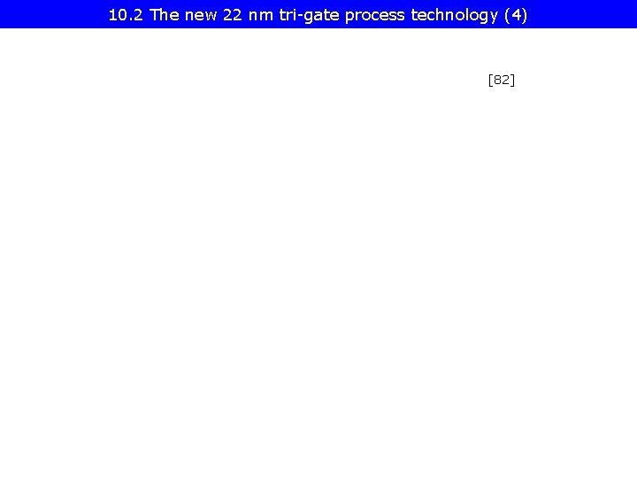 10. 2 The new 22 nm tri-gate process technology (4) [82] 