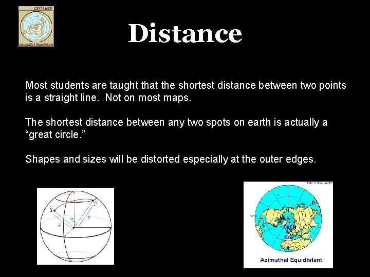 Distance Most students are taught that the shortest distance between two points is a