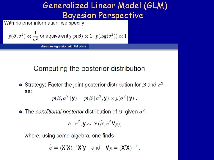 Generalized Linear Model (GLM) Bayesian Perspective 