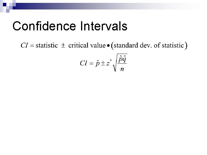 Confidence Intervals 