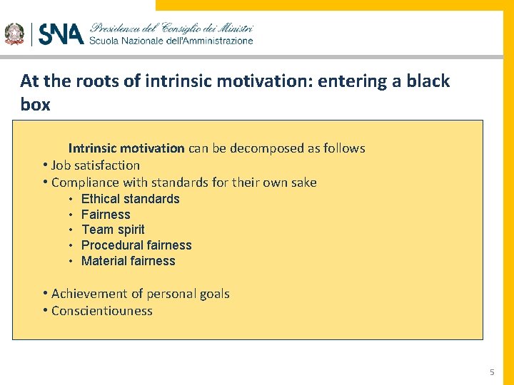 At the roots of intrinsic motivation: entering a black box Intrinsic motivation can be