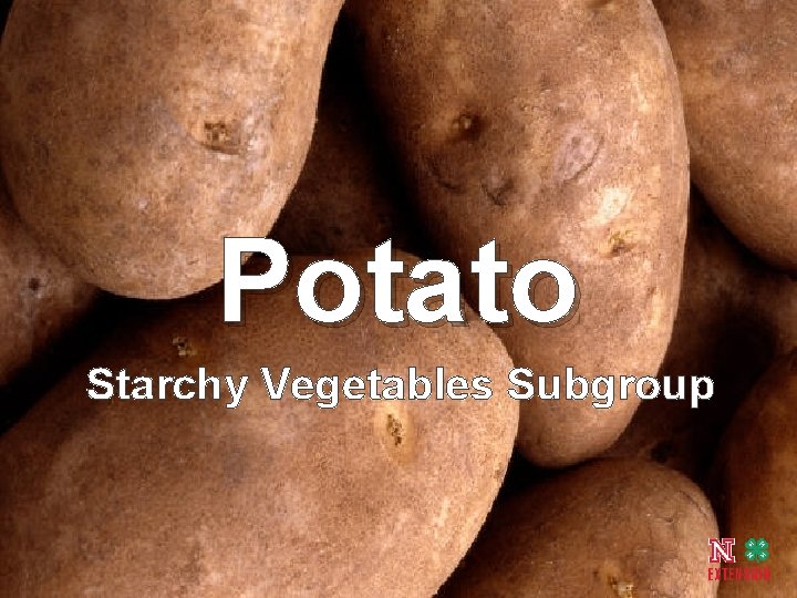 Potato Starchy Vegetables Subgroup 